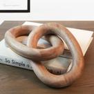 Elevações de produtos de decoração de arame de madeira para mesa de café