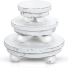 Elevadores de madeira Amyhill para exibição lavados em branco (conjunto de 3) Elevadores de madeira Amyhill para exibição lavados em branco (conjunto de 3)