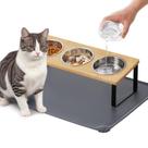 Elevated Cat Bowls Summark aprimorado com inclinação de 15 com tapete de alimentação