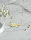 ELIANA COLAR DE NOME FOLHEADO A OURO 18k