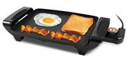 Elite Gourmet EGR2722A Griddle Elétrica Antiaderente 10,5" x 8,5" com Termostato Removível - Preta