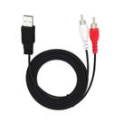 ELNONE Cabo de áudio USB para 2 RCA, 1,5 m/5 pés, USB A macho para 2 RCA macho, para TV e PC (1,5 m USB macho para 2 RCA macho)