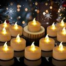 Eloer Velas de Chá LED Sem Chama 100 Unidades Luz Amarela Quente