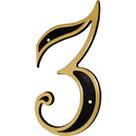 Emave Numero Colonial Preto/Dourado N.3 - Kit C/10 Pc Emave Numero Colonial Preto/Dourado N.3 - Kit C/10 Pc