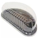 Emb. plast. outras g mt/100cj - meia torta millenium preta pet