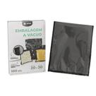 Embalagem a Vácuo 20x30cm - 100 Unidades Gofrada Preta em Sacos Pré-Formados