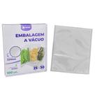 Embalagem a Vácuo 25x30cm - 100 Unidades Gofrada Transparente em Sacos Pré-Formados