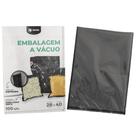 Embalagem a Vácuo 28x40cm - 100 Unidades Gofrada Preta em Sacos Pré-Formados
