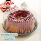Embalagem Bolo Torta Descartável B-56m 25 Cm 1,70kg C/50 Base Branca Tampa Transparente Embalagem Bolo Torta Descartável B-56m 25 Cm 1,70kg C/50 Base Branca Tampa Transparente