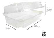Embalagem Bp08 Doce Retangular Pote Bipack Com 50 Uni