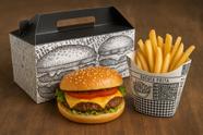 Embalagem Caixa para Hambúrguer Combo Delivery 100 Unidades