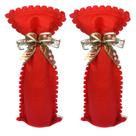 Embalagem de Natal em Feltro para Garrafa 16cm x 45cm c/2 pç
