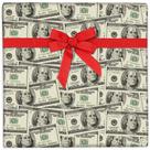 Embalagem de presente CENTRAL 23 Funny Dollar Bills Money Wrap 6 folhas