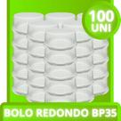 Embalagem Multiuso Redondo Bp35 Bolo Torta Resistente Com tampa Alta 100 Unidades