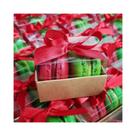 Embalagem para 2 Macarons - Kraft - Ref. CR2MK- 5x4,5x4,5 - 12 Unidades - San Felipo - Rizzo Confeitaria