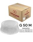 Embalagem para bolo g50 m c/ 5 un torta tampa média cristal
