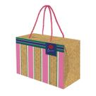 Embalagem Para Presentes Caixa Com Alça Prime Bella VIta Palha Bacio M 27x12x17