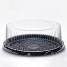 Embalagem pet torta pequena preta - p 50prm - PACKFORM