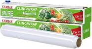 Embalagem plástica KAMMAK Food Wrap com cortador de slides de 30 m, pacote com 2