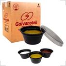 Embalagem Preto Pote Para Molhos Delivery G-695 Cx 700und