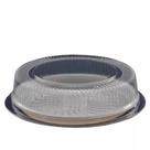 Embalagem S40 Sanpack para Pudim com Tampa Baixa Base Branca. Caixa com 100 unidades.