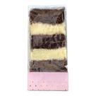 Embalagem tipo Slice para Meia Fatia de Bolos ou Tortas - Rosa Poá Dourada - 12x5,5x2,5cm - 5 unidades - Sulformas