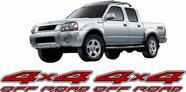 Emblema Adesivo 4x4 Nissan Frontier Off Road Padrão Original Emblema Adesivo 4x4 Nissan Frontier Off Road Padrão Original
