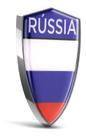 Emblema Adesivo Abs Alto Relevo 3d Escudo Russia Cromado