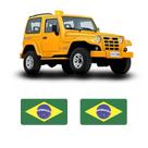Emblema Adesivo Bandeira Do Brasil Resinada Para Troller Par Emblema Adesivo Bandeira Do Brasil Resinada Para Troller Par