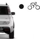 Emblema Adesivo Ciclista Preto Decorativo