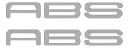 Emblema Adesivo Compatível Kawasaki ABS Prata Par