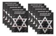 Emblema Adesivo Cromado Evangélico Estrela De Davi P/ Carro