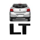 Emblema Adesivo Letreiro LT Preto Black Piano Onix Agile Cruze Equinox Tracker