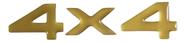 Emblema Adesivo Resinado 4x4 Cherokee Dourado