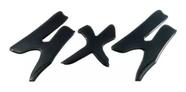 Emblema Adesivo Resinado 4x4 Preto S-10 Blazer Silverado Emblema Adesivo Resinado 4x4 Preto S-10 Blazer Silverado