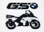 Emblema Adesivo Resinado Bmw Motorrad Cromado 10x9 Cms Res1