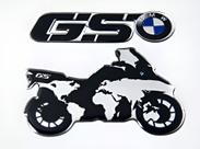 Emblema Adesivo Resinado BMW Motorrad Cromado 10x9cm