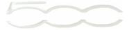 Emblema Adesivo Resinado Fiat 500 Cinquecento Branco Rs02 Emblema Adesivo Resinado Fiat 500 Cinquecento Branco Rs02
