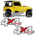 Emblema Adesivo Troller 4x4 Gasolina 1995/ Lateral Refletivo