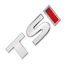 Emblema Adesivo - TSI (I Vermelho) Golf - 80x25mm - Plástico Injetado - Cromado - Clic Peças