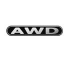 Emblema Awd Asx Outlander Adesivo Traseiro Preto Mitsubishi
