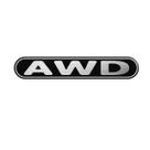 Emblema Awd Asx Outlander Adesivo Traseiro Preto Mitsubishi
