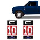 Emblema C10 Adesivo Lateral Alto Relevo Chevrolet - Par