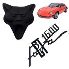 Emblema capo frontal traseiro cara da puma gti escrita 1600 preto