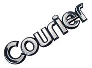 Emblema "courier" cromado com fundo preto courier 2011 2012 2013