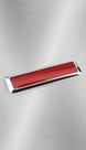 Emblema Cromado ABS Vermelho 6.7x1cm