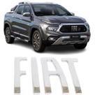 Emblema cromado grade dianteira fiat toro 2021 até 2025