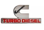 Emblema Cummins Turbo Diesel - Prata