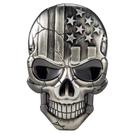 Emblema de carro Dsycar 3D Skull Bandeira dos EUA 7x4,5 cm de metal