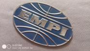 Emblema EMPI azul em metal